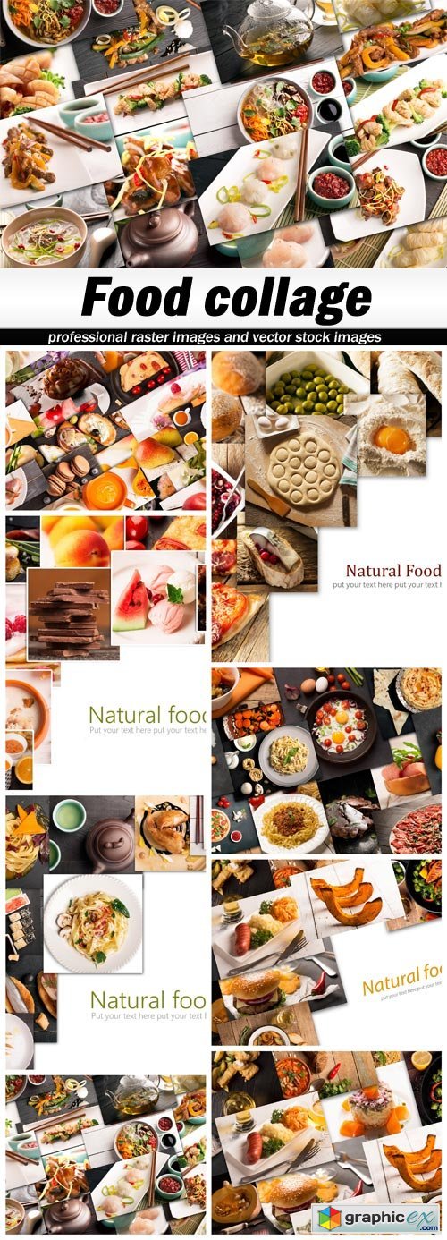 Food collage - 8 UHQ JPEG