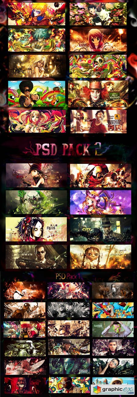  37 PSDs Pack with Awesome Effects 