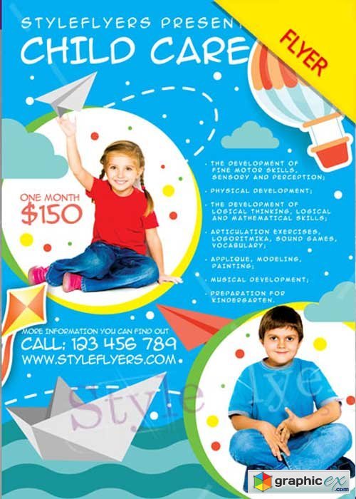  Child Care V1 PSD Flyer Template 