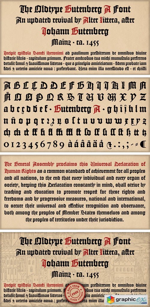  Gutenberg A Font 