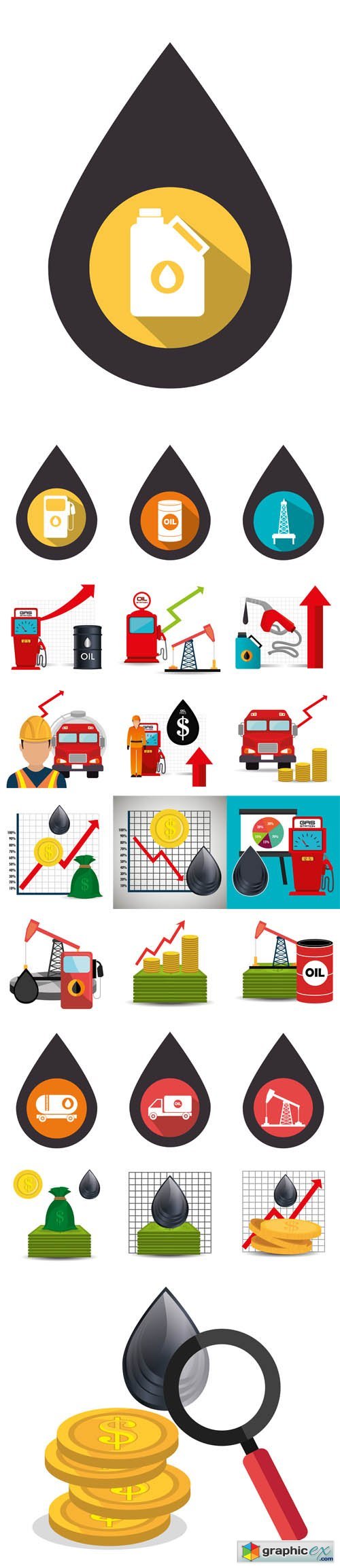 Oil Industrial Icons