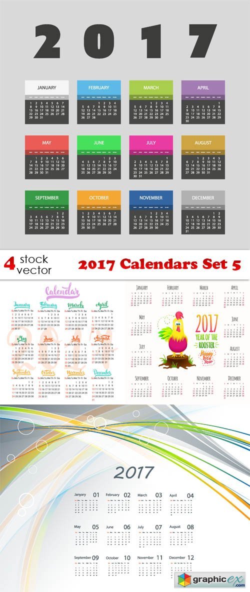2017 Calendars Set 5