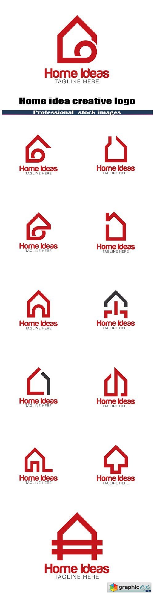Home idea creative logo