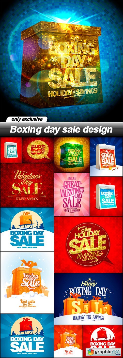 Boxing day sale design - 15 EPS
