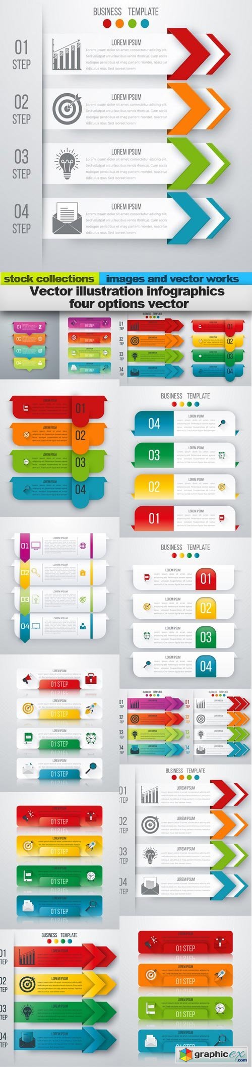 Illustration infographics four options vector, 15 x EPS