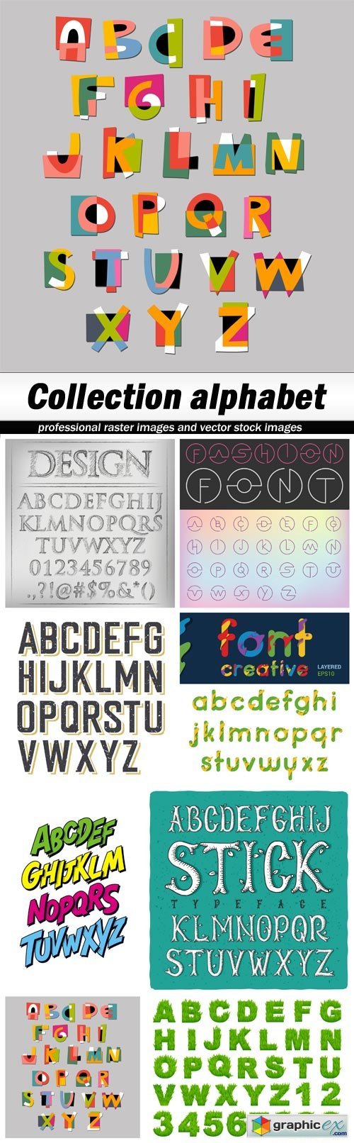 Collection alphabet - 8 EPS