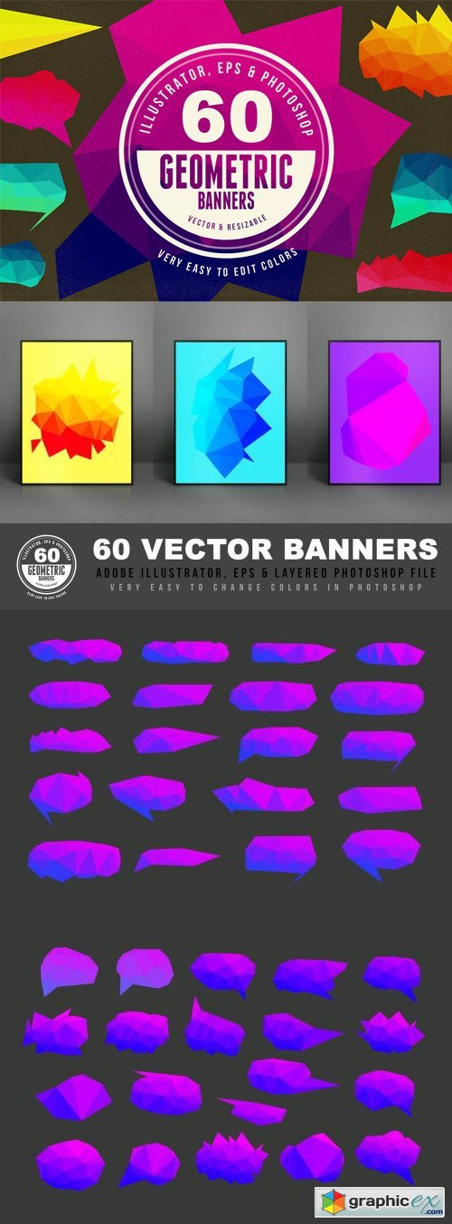 60 Geometric Banners