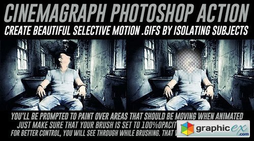 Cinemagraph Photoshop Action with Color Adjustment
