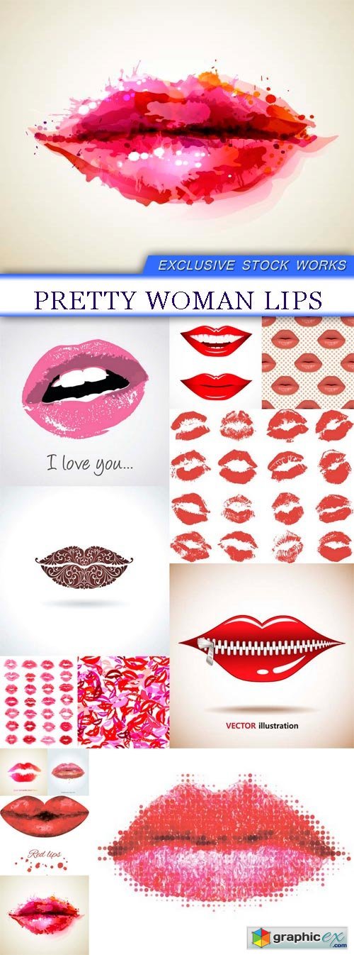 Pretty woman lips 13X EPS