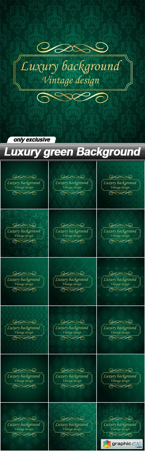 Luxury green Background - 19 EPS