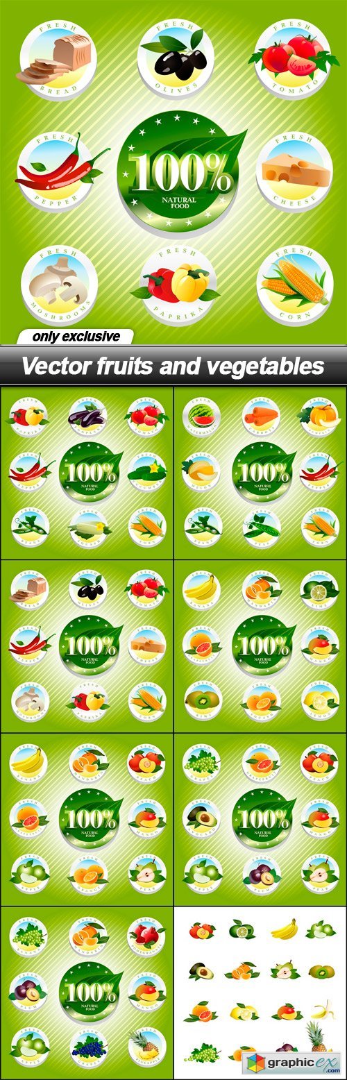 Fruits and vegetables - 8 EPS