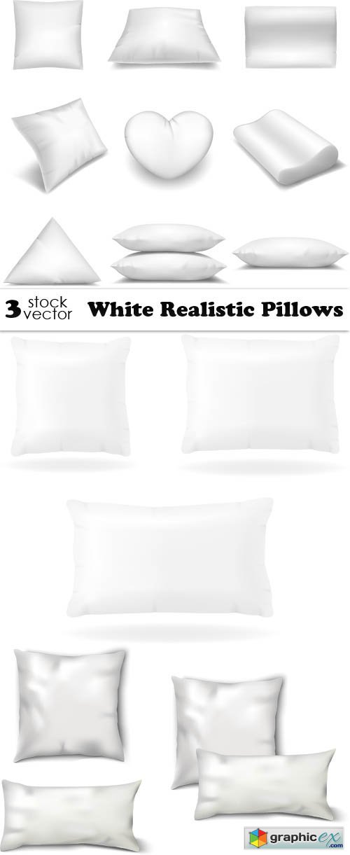 White Realistic Pillows