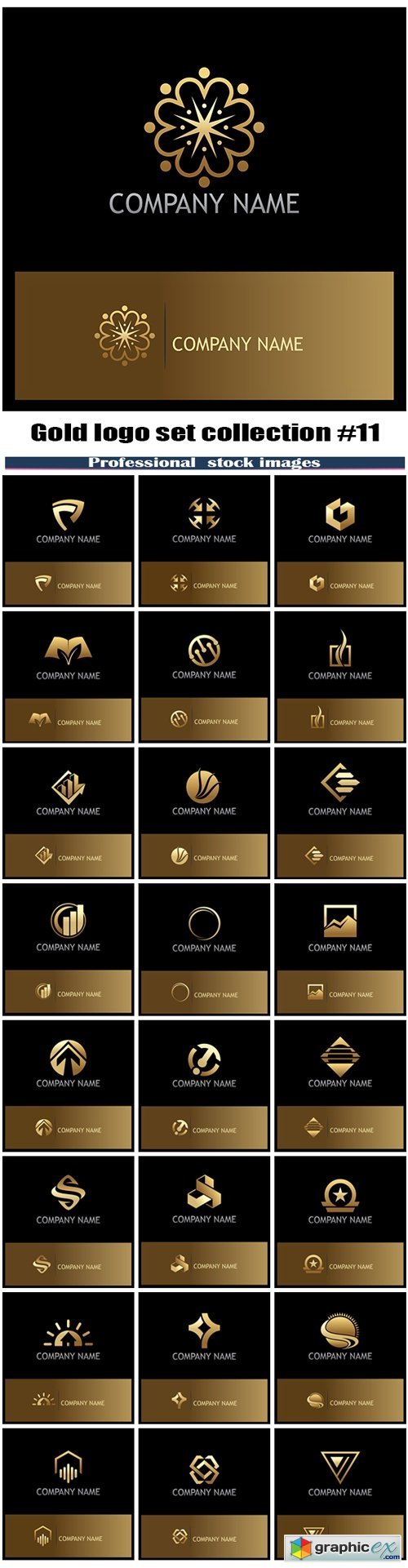 Gold logo set collection #11