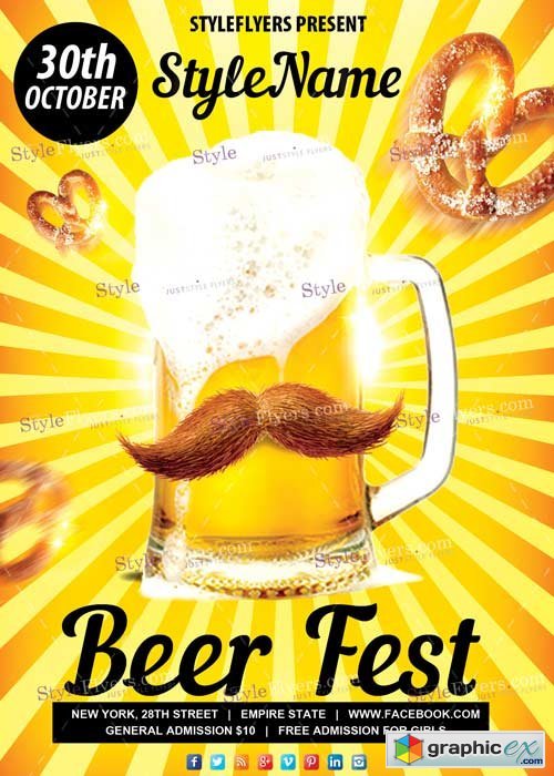  Beer Fest PSD V3 Flyer Template 