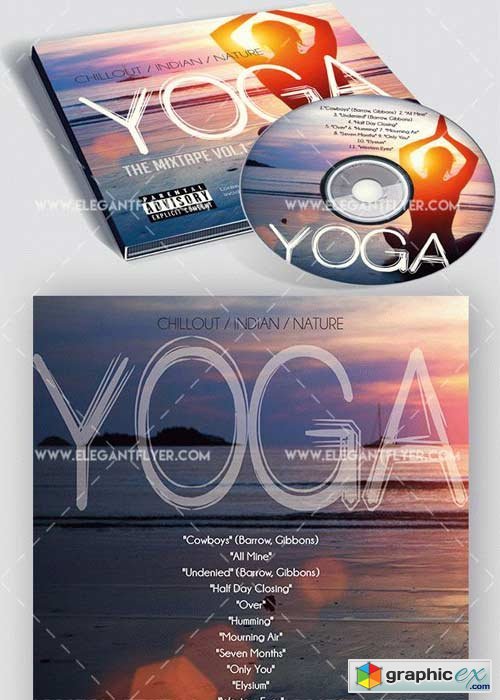  Yoga CD Cover PSD V4 Template 