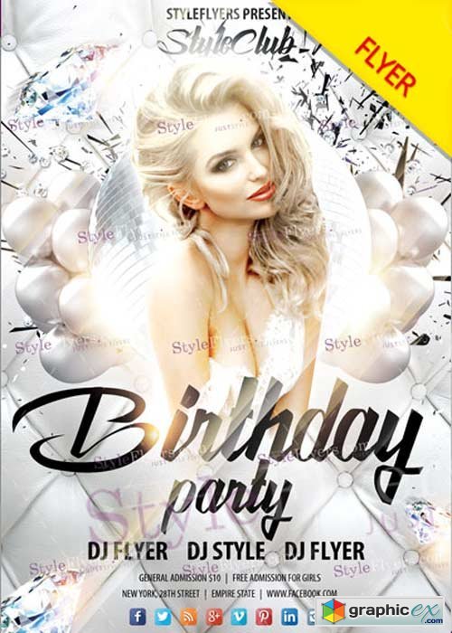 Birthday Party V7 PSD Flyer Template