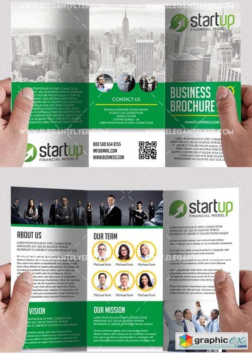 The Business V5 PSD Tri-Fold PSD Brochure Template