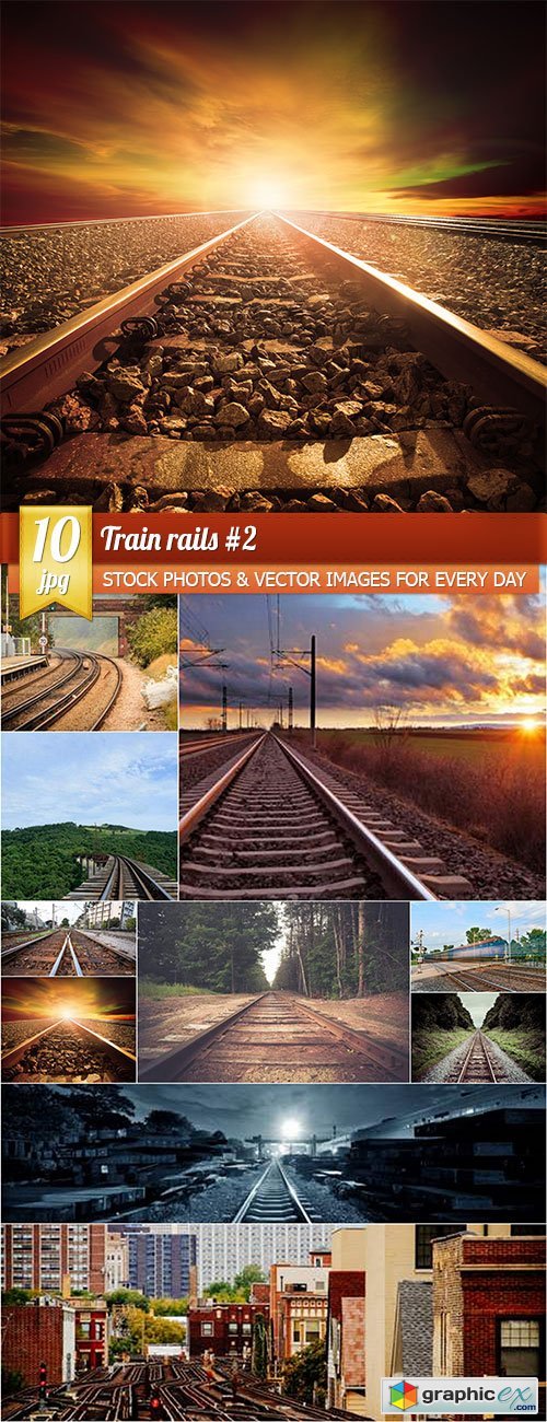 Train rails 2, 10 x UHQ JPEG