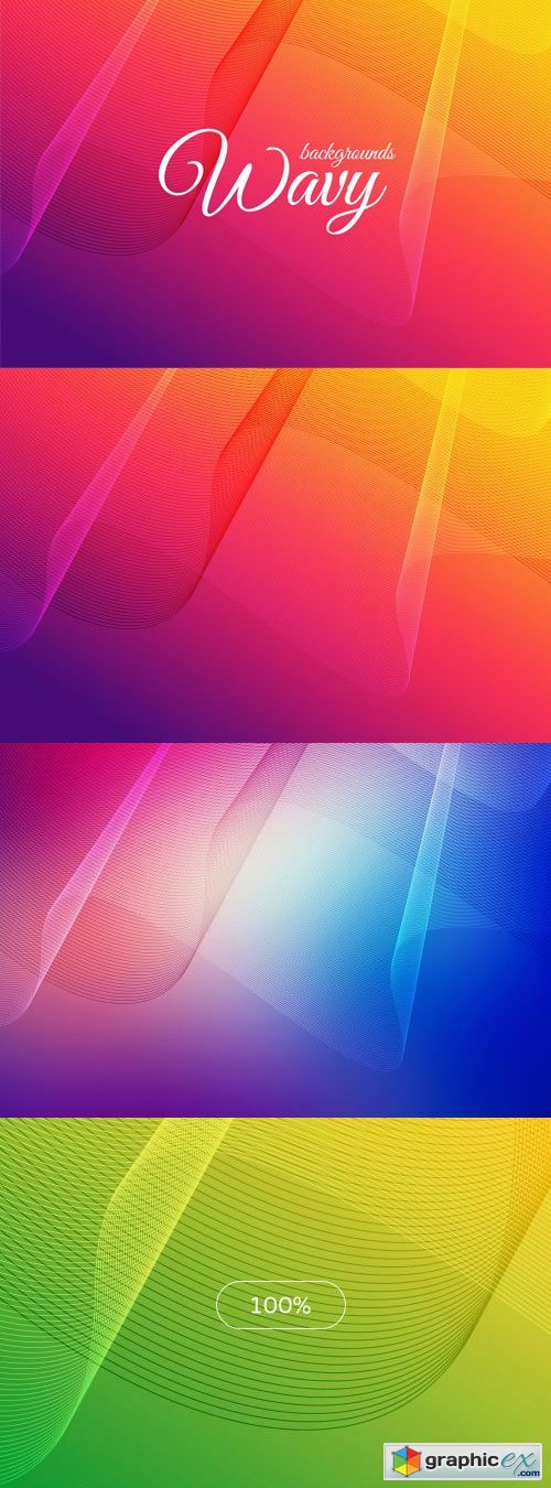 Wavy Bright Backgrounds