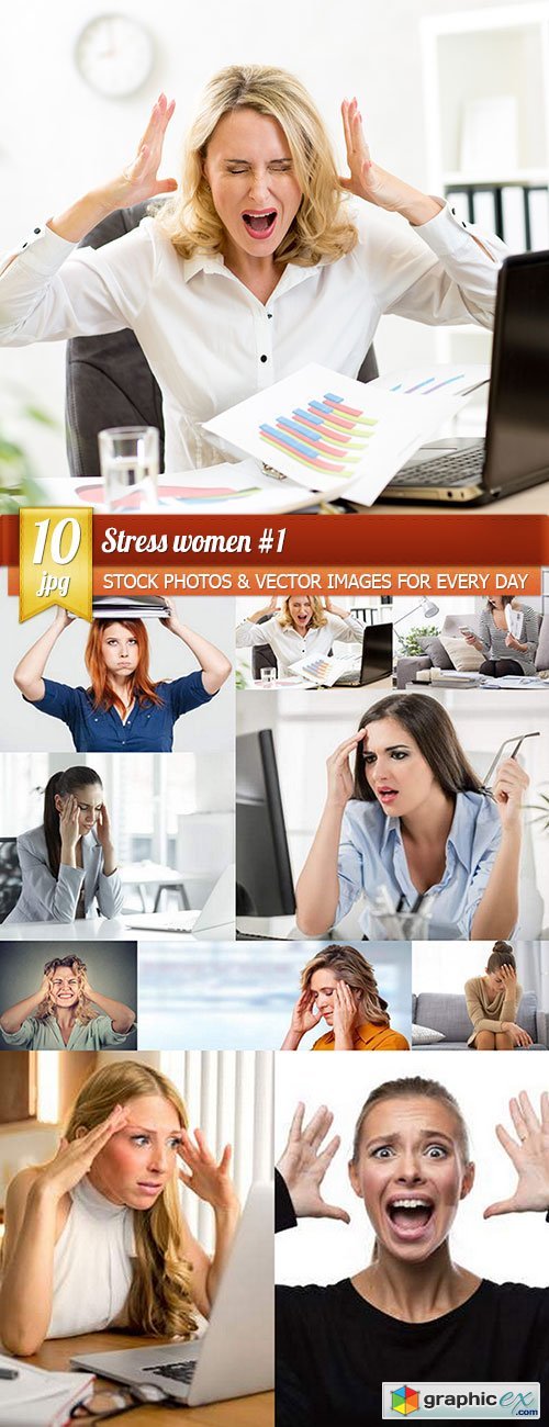 Stress women 1, 10 x UHQ JPEG