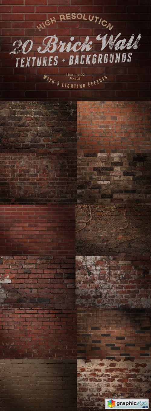 Brick Wall Textures / Backgrounds