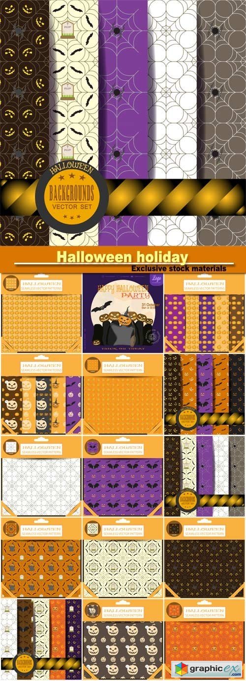 illustration Halloween holiday, seamless texture