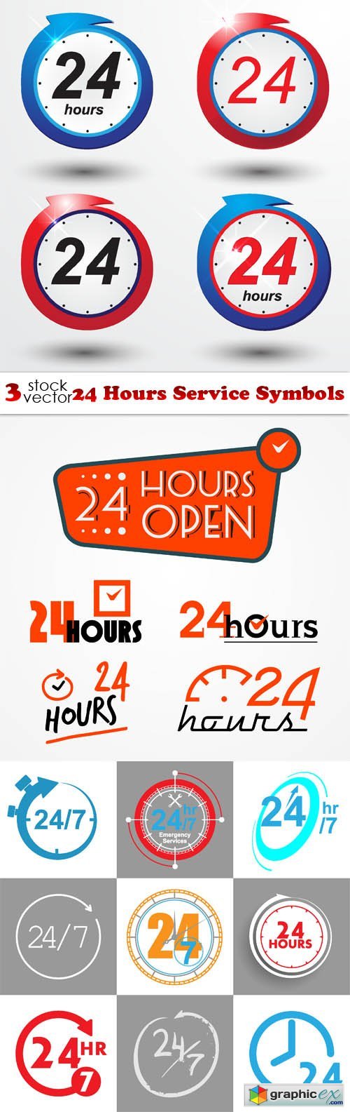 24 Hours Service Symbols