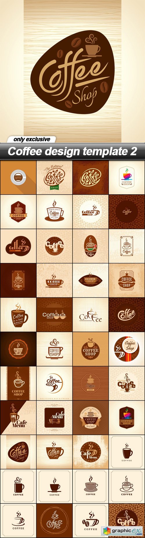 Coffee design template 2 - 44 EPS