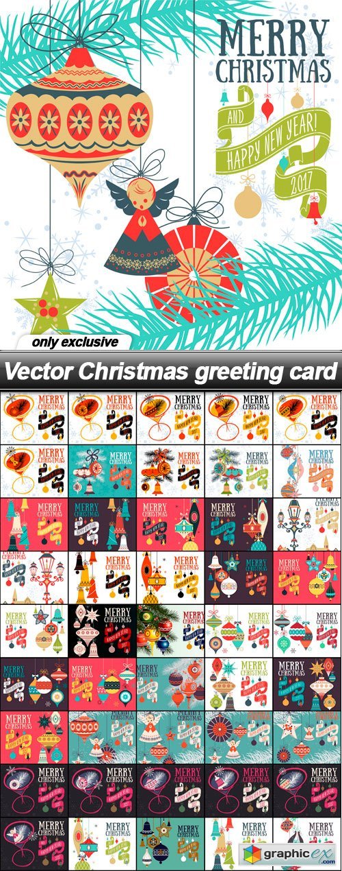 Christmas greeting card - 46 EPS
