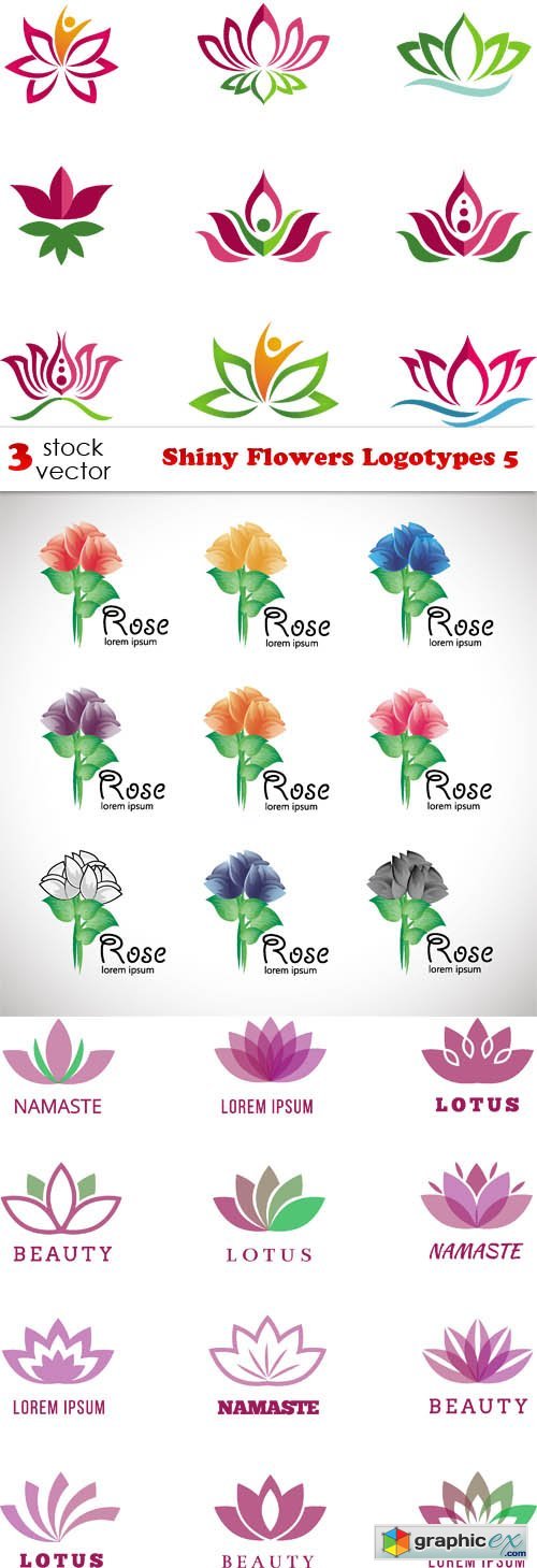 Shiny Flowers Logotypes 5