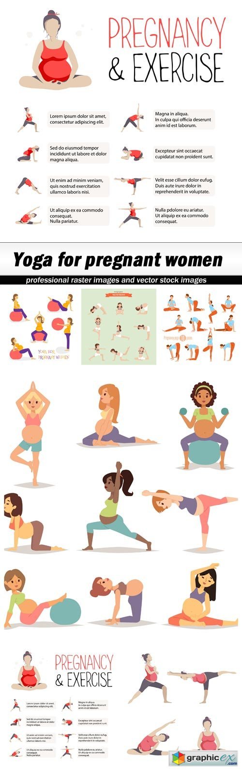 Yoga for pregnant women - 6 EPS