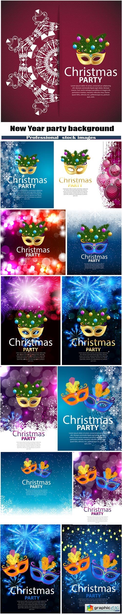 Beauty Merry Christmas and New Year party background