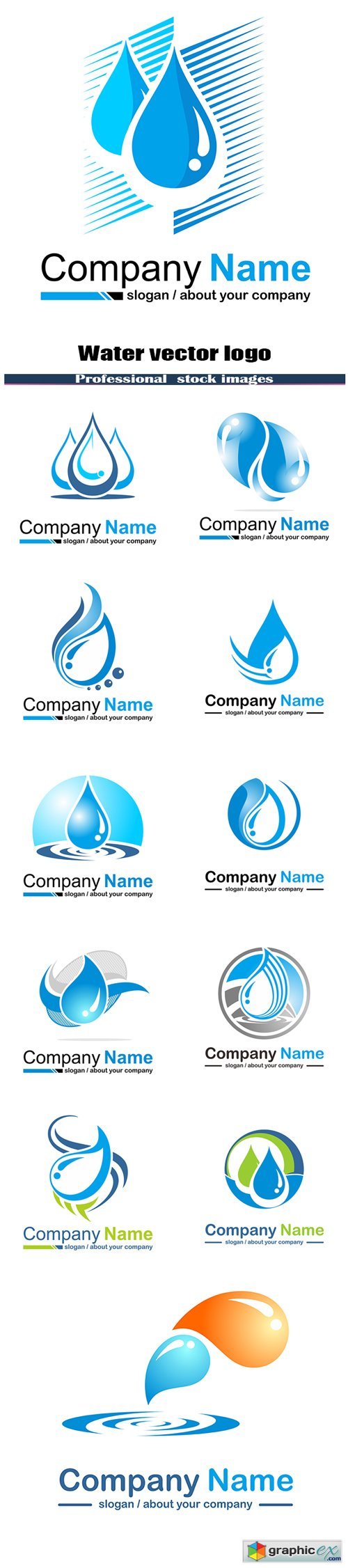 Water vector logo