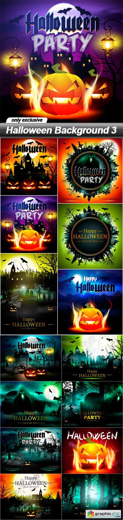 Halloween Background 3 - 14 EPS