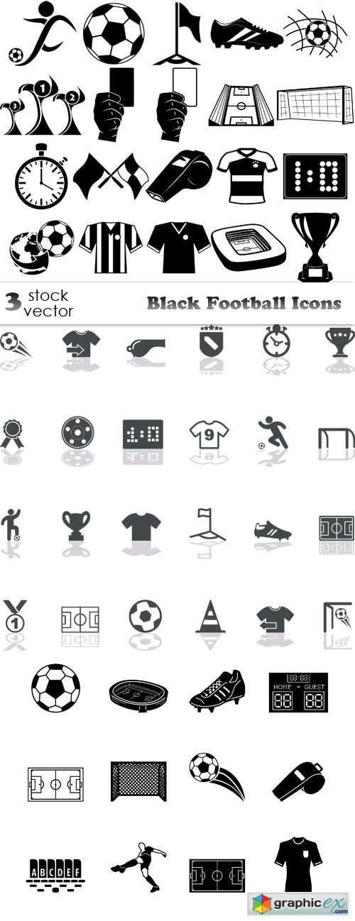 Black Football Icons