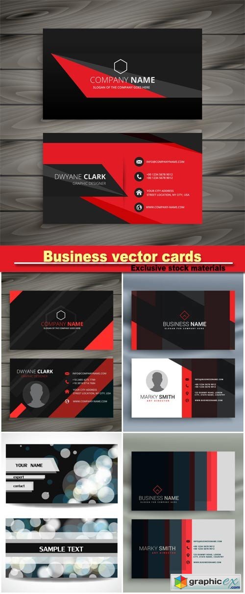 Business cards with abstract design