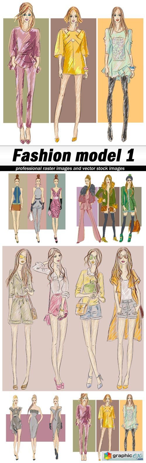 Fashion model 1 - 5 EPS
