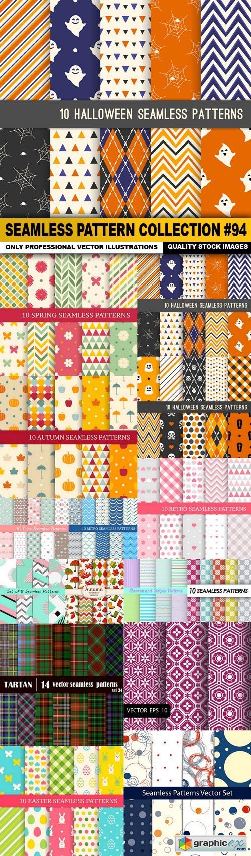 Seamless Pattern Collection #94 - 15 Vector