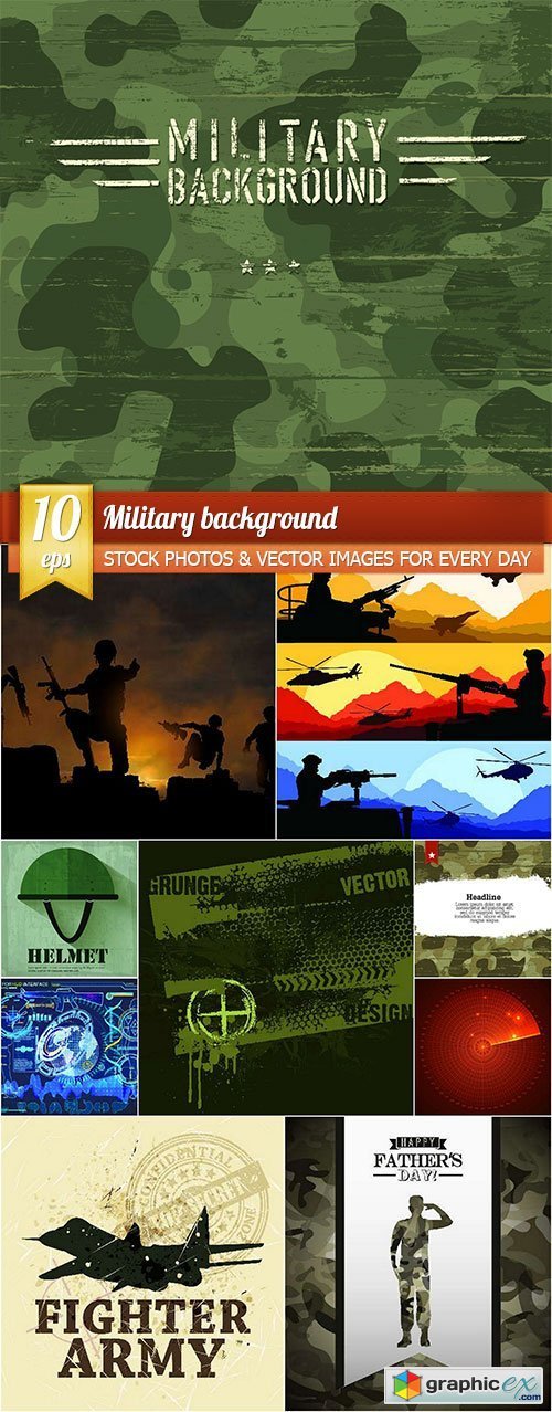 Military background, 10 x EPS