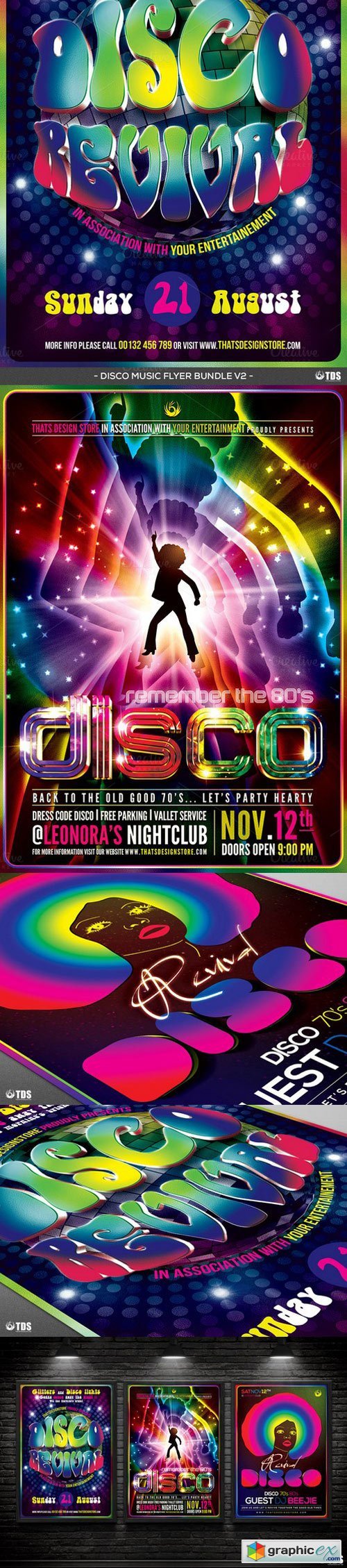 Disco Music Flyer Bundle V2