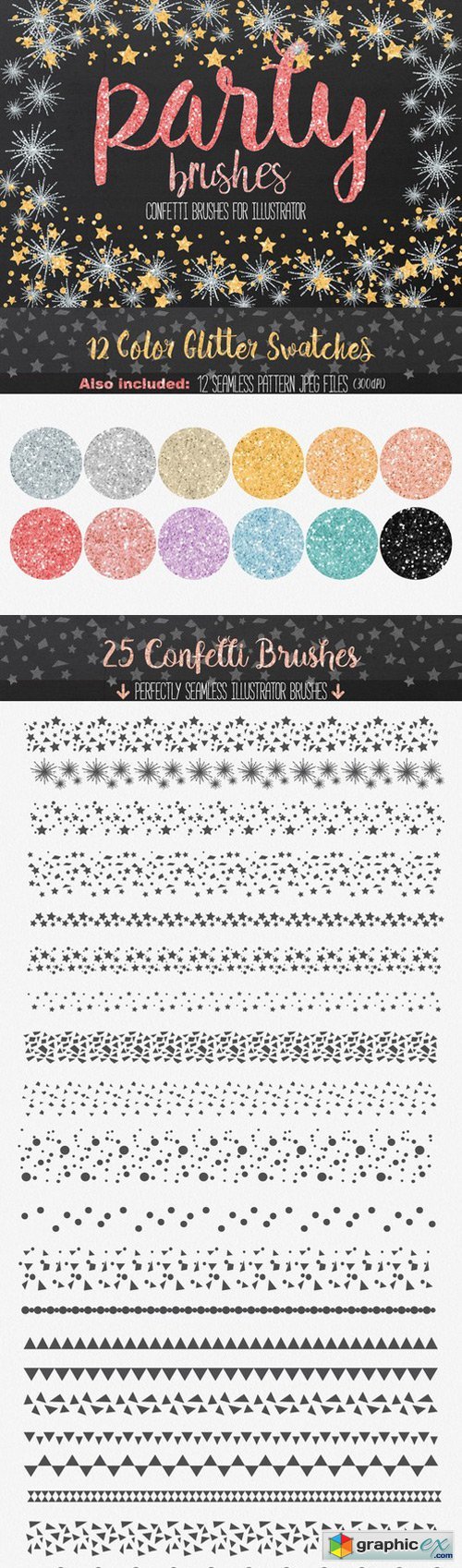 Confetti Brushes for Illustrator