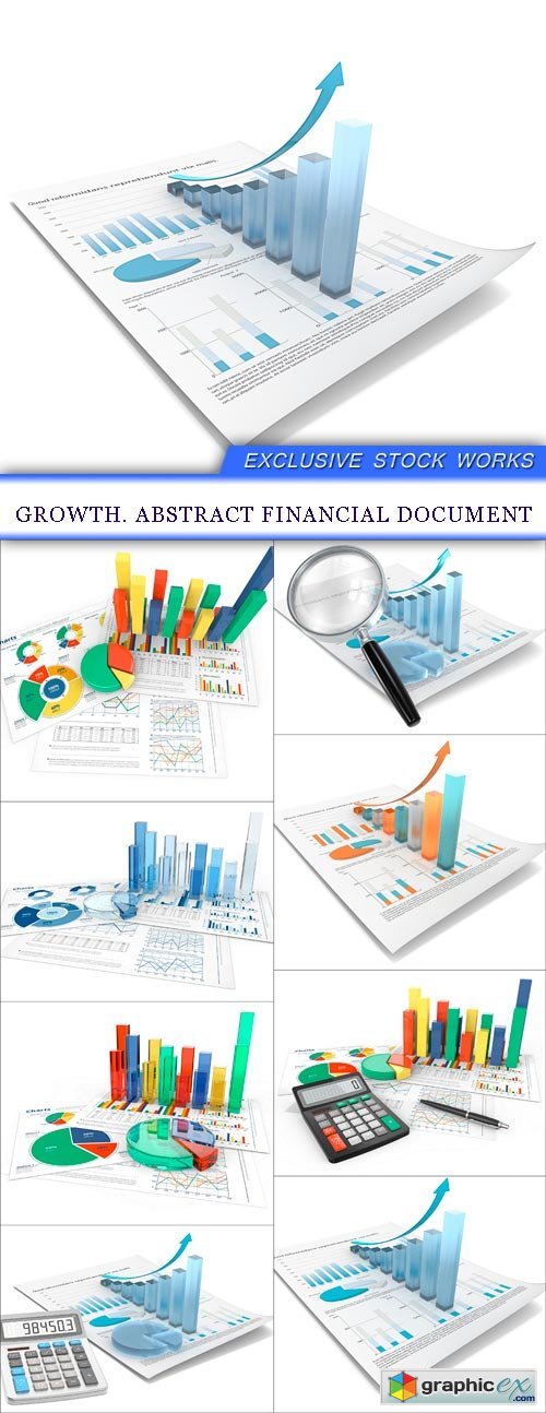 Growth. Abstract financial document 8X JPEG