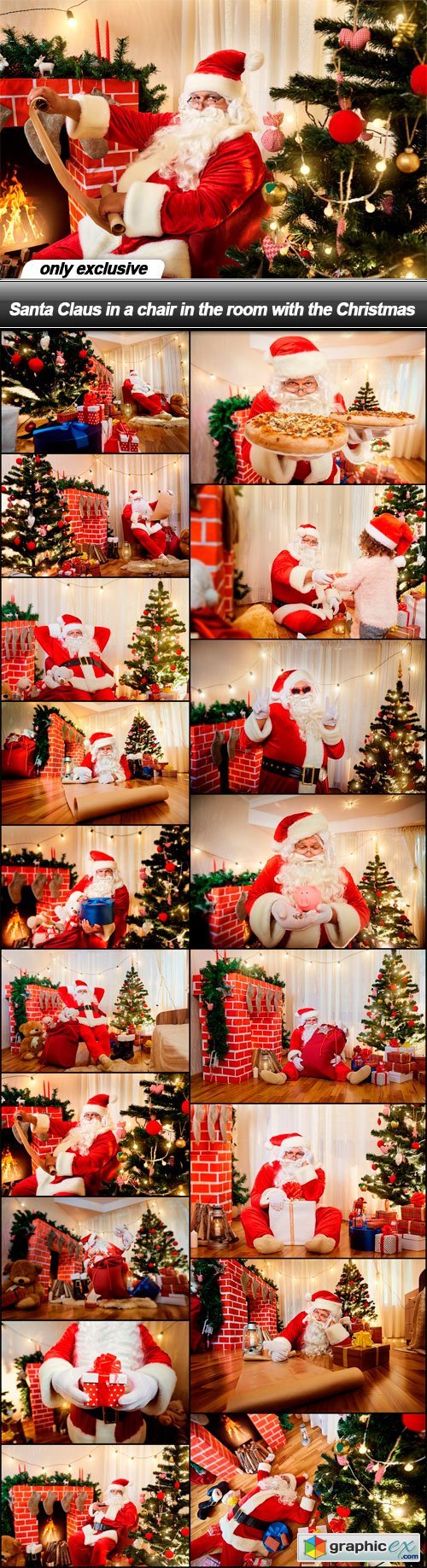 Santa Claus in a chair in the room with the Christmas - 18 UHQ JPEG
