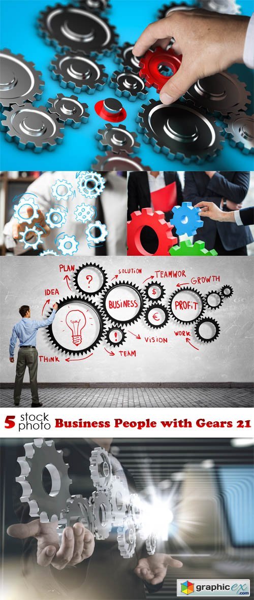 Business People with Gears 21