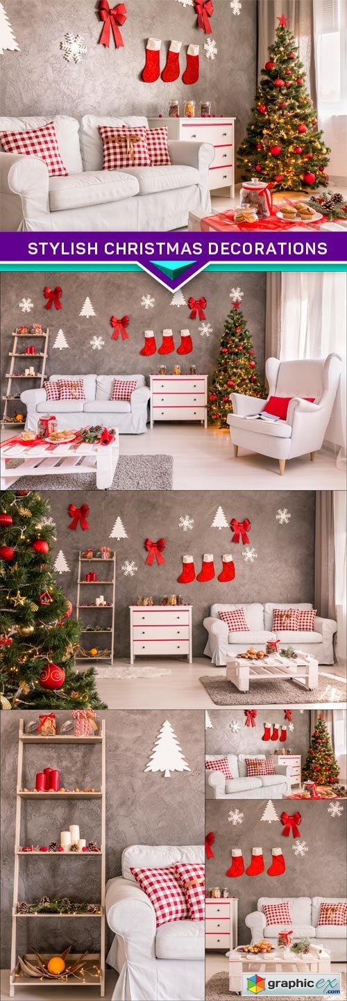 Stylish Christmas decorations 5X JPEG