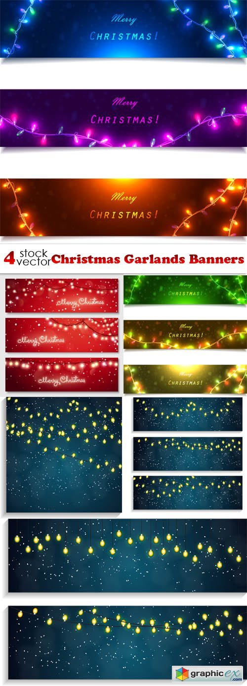 Christmas Garlands Banners