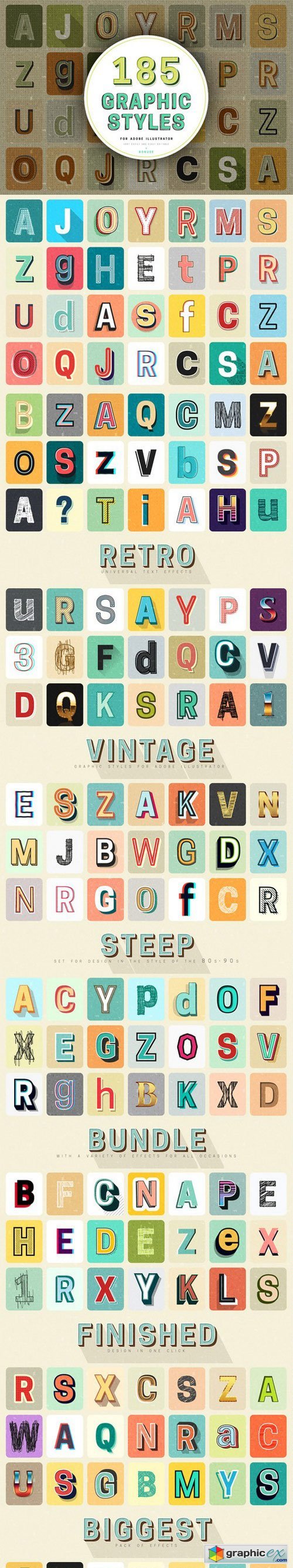 Retro Typography Graphic Styles