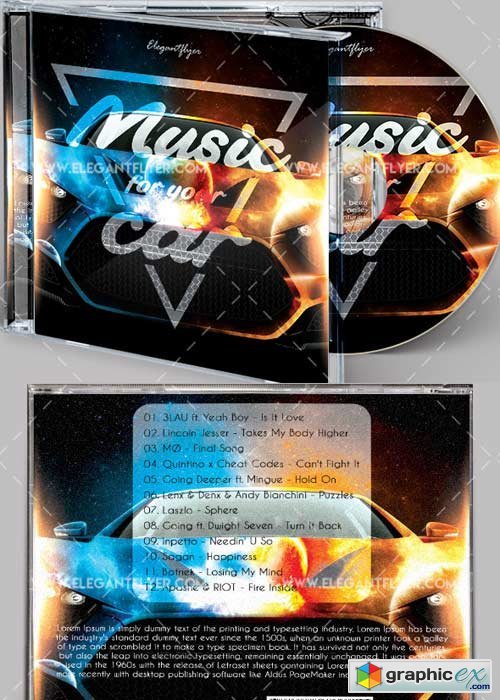 Music for Your Car V1 Premium CD Cover PSD Template