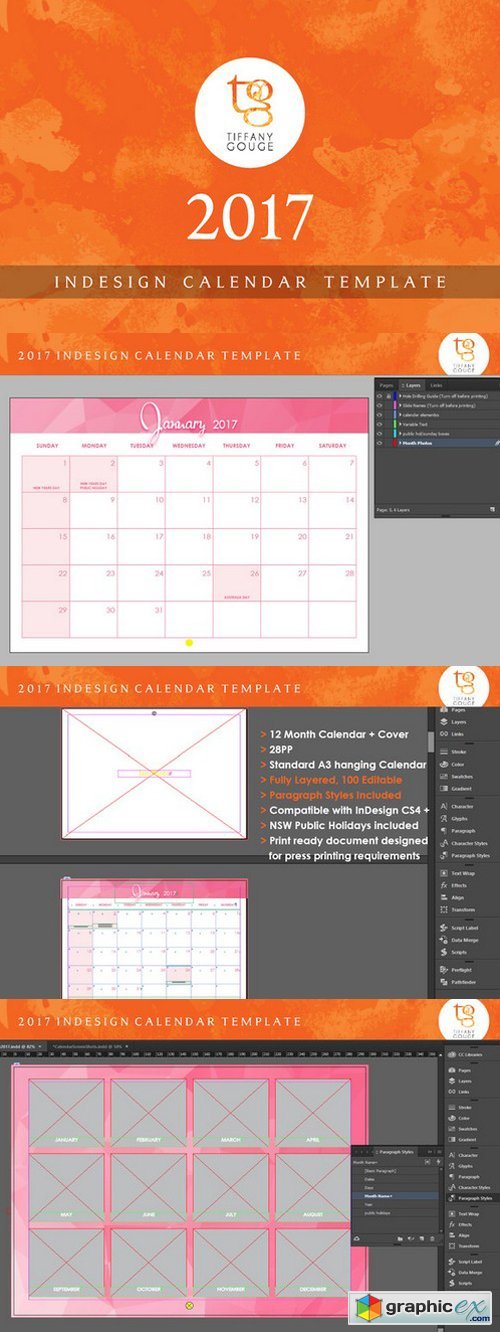 Calendar Template 2017 (InDesign)