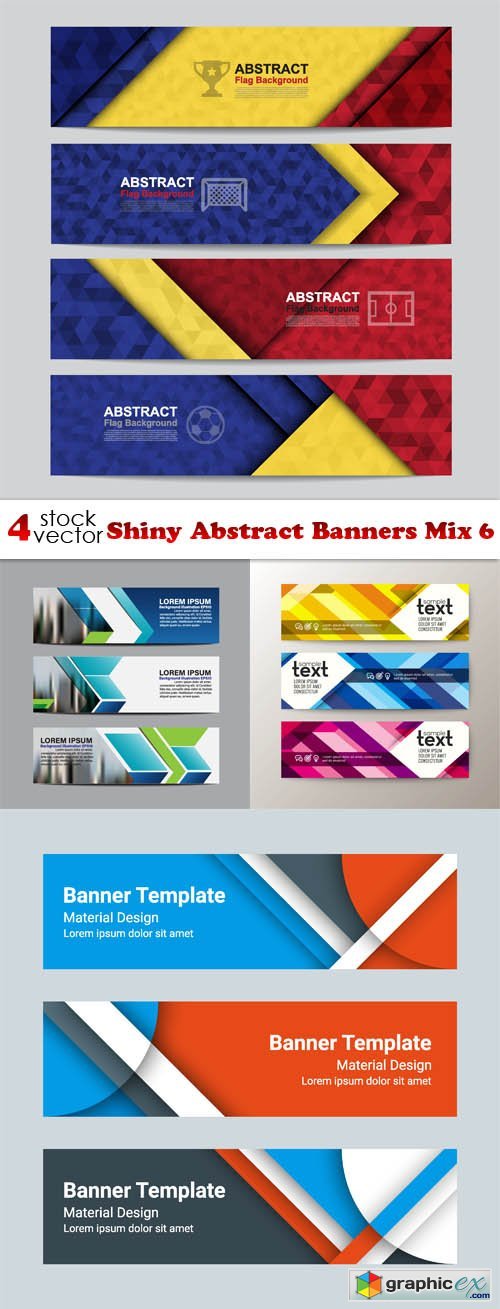 Shiny Abstract Banners Mix 6